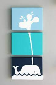 Simple But Cute Diy Canvas Art Whale Painting Diy Art