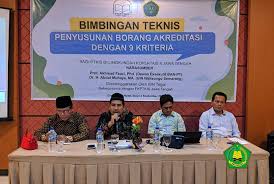 .akreditasi dengan 9 kriteria struktur ban pt dengan dewan eksekutif dan majelis akreditasi. Fptkis Jateng Gandeng Ibn Tegal Gelar Bimtek Borang Akreditasi