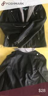 Large Black Pleather Jacket Pleather Jacket Jackets Pleather