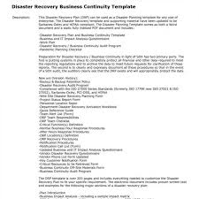 Disaster Recovery Test Report Template And Simple Free Plan For ...