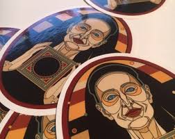 Dune, Reverend Mother sticker with gloss laminate oval cut. Inside or  outside use.