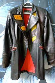Vintage 90s Claude Montana Leather Coat Etsy Leather Coat Leather Coat
