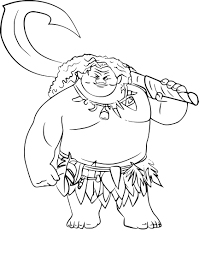 Coloriage Vaiana Maui A Imprimer Sur Coloriages Info