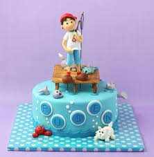 Unique birthday cakes for boys and men police. Let S Go Fishing Children S Birthday Cakes Fish Cake Cake Gone Fishing Cake