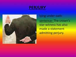 Perjury is a class c felony. Ppt Perjury Powerpoint Presentation Free Download Id 5959376
