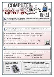 Cybercrime Worksheet Free Esl Printable Worksheets Made By Teachers Computer Teacher Computer Lessons Worksheets