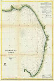 Details About 1857 Nautical Chart Us Coast Coastal Survey Map Decor Monterey Bay California