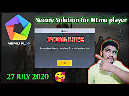 First of all download an gaming emulator in your pc (skip this if you already have one). Memu Player Solution Pubg Lite Server Busy Please Try Again Later Error Code Simulator Limit Ø¯ÛŒØ¯Ø¦Ùˆ Dideo