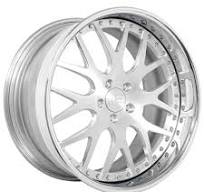 20" AC Forged Wheels ACF709 Brushed Face with Chrome Lip Three Piece Rims