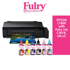 To request free installation services for this product, once delivered, please directly call epson support on 1860 3000 1600. Epson L1800 Printer With Fulry Korea Sublimation Ink Cmyk Lc Lm Shopee Malaysia