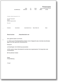 Maybe you would like to learn more about one of these? Einspruch Gegen Den Steuerbescheid Zur Wahrung Der Rechtsbehelfsfrist De Musterbrief Download