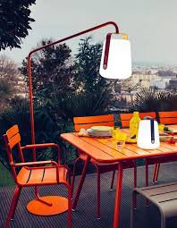 The usb charger gives up to 12 hours'. Elegant Modern Practical Outdoor Furniture By Fermob Luxembourg Table And Chairs With New Outdoor Lighting Landscape Solar Lights Garden Outdoor Table Lamps