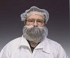 Though It S Hard To Wear A Beard Net And Not A Smile This Worker Manages To Maintain A Stoic Disposition Food Net Food Food Borne Illness