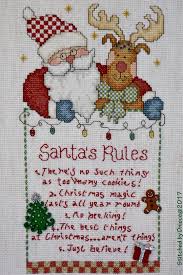 Check spelling or type a new query. Christmas Santa S Rules Cross Stitch Deign By Gail Bussi Stitched By Dniece 2017 This Project Was Relatively Easy Al Cross Stitch Stitch Xmas Ornaments