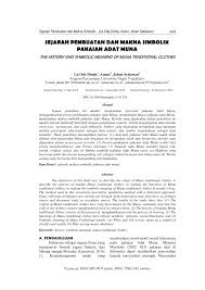 Kamu bisa menemukannya di iprice. Pdf Sejarah Pembuatan Dan Makna Simbolik Pakaian Adat Muna