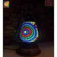 Blue pottery lamp from Rajasthan