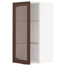 Create a free grammarly account and start eliminating writing mistakes in seconds. Metod Wall Cabinet W Shelves Glass Door White Skovde Dark Bronze Effect Ikea
