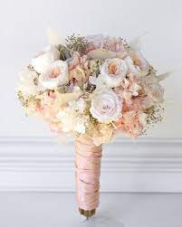 Rose gold bouquet of flowers. Rose Gold Wedding Bouquet All Preserved Real Flowers To Last For Years Cotton Candy Pink H Wedding Rose Gold Theme Gold Wedding Bouquets Pink And Gold Wedding