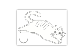 Birthday Card Coloring Page Cat Playful Running Cat Coloring Page Cat Coloring Page Coloring Pages Color