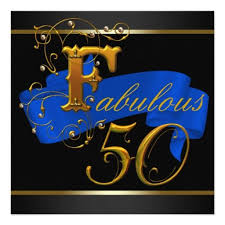 Royal Blue And Gold Fabulous 50th Birthday Party Invitation Zazzle Com 50th Birthday Party 50th Birthday Party Invitations 50th Birthday