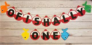Ofishally One Bobber Banner Ofishally One Decorations Fishing Birthday Banner Ofishally One Fishing Birthday First Birthday Banners Birthday Picture Banner