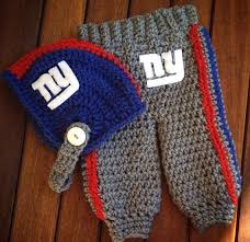 New York Giants Baby Outfit Newborn Baby Ny Giants Football Etsy Crochet Baby Football Football Baby Baby Outfits Newborn