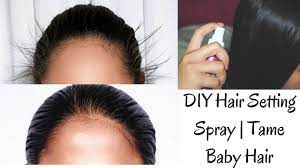 How To Make Hair Setting Spray At Home Tame Baby Hair Diy Hair Spray Haircareweek Day 3 Youtube Hair Setting Spray Baby Hairstyles Hair Setting