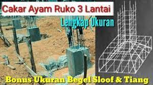 Anda bisa menghitung untuk cor dak, yang perlu anda ketahui luas lantai bangunan yang akan tercor, konstruksi/gambar pembesian. Cakar Ayam Ruko 3 Lantai Youtube
