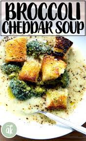 Healthy Vegetarian Broccoli Cheddar Soup Alexandra S Kitchen Recipe In 2020 Broccoli Cheddar Soup Broccoli Cheddar Vegetarian Soup