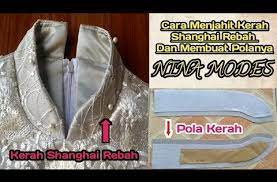 Membuat kerah shanghai untuk gamis. Pin Di Pola Kerah