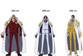 ↑ one piece blue deep: Admirals Accurate Height Comparison Made By Me Onepiece