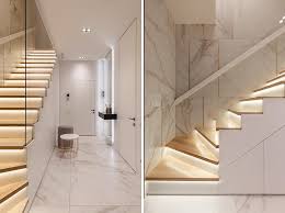 Made with silver anodized surface, its particular grooves prevent slipping and give the profile a modern and design look. Lighting Under The Stair Treads Creates An Impressively Illuminated Staircase