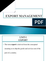 If contamination is found, options (at the importer or owner's expense) may include: Export Management Exports Economic Growth