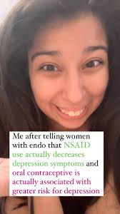 Me after telling women with endo that NSAID use actually decreases  depression symptoms and oral contraceptive is actually associated with  greater risk for depression , This MAY OR MAY NOT BE a teaser ...