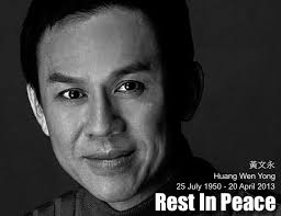 Veteran Channel 8 actor Huang Wen Yong passed away this morning. He was  among the first few batches of locally-trained actors to enter the local  entertainment industry. RIP You'll be missed Source: