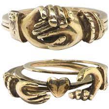 1 850 00 Jan 2019 This Is A True Art Nouveau Gimmel Ring In Perfect Working Order In Solid 10k Fancy Jewelry Antique Wedding Rings Jewelry Rings Engagement