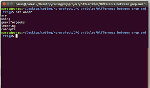 By using the grep command, you can customize how the tool searches for a pattern or multiple patterns in this case. Difference Between Grep And Fgrep Command Geeksforgeeks