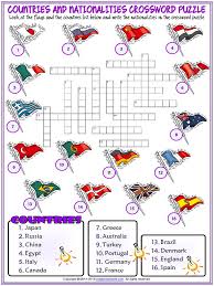 Lewis, who received her training from margaret farrar, the grande dame of crossword puzzle editing, is the daughter of the late maynard nichols, the renowned crossword puzzle editor who for many years had been in partnership with mrs. Countries And Nationalities Vocabulary Esl Crossword Puzzle Worksheet For Kids