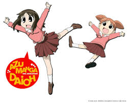 chiyo chan with her friend osaka her real name is ayumu kasuga but she s from osaka so everyone just calls her that アニメ 漫画 大王