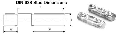 Din 938 Stud Dimensions Din 976 1 Stud Bolts Specification