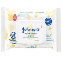 Johnson's Baby Hand & Face Gentle Cleansing Wipes, Alcohol-Free 25
