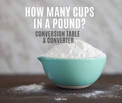 Use this page as a reference for converting between us cups, grams, ounces, pounds, tablespoons and teaspoons.measuring ingredients by weight (grams or ounces) rather than volume (cups or tablespoons) will often provide more accurate measurements. How Many Cups In A Pound Conversion Table And Converter Heall