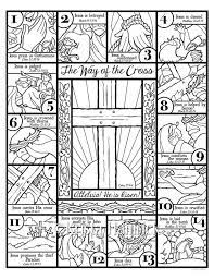Article by teach by faith. The Way Of The Cross Coloring Page And Bookmarks Etsy Cross Coloring Page Easter Coloring Pages Holy Week Activities