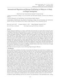 Dan, akta pasport (akta ): Pdf International Migration And Human Trafficking In Malaysia A Study On Illegal Immigrants