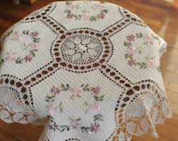 Antique Italian Linen Hand Embroidered Tablecloth Mosaic Lace Etsy In 2020 Embroidery Techniques Silk Ribbon Embroidery Ribbon Embroidery