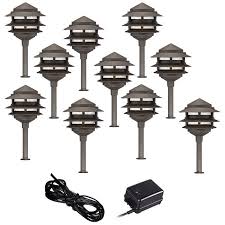 Free delivery and returns on ebay plus items for plus members. Pagoda 12 Piece Complete Outdoor Led Landscape Lighting Set 56r85 Lamps Plus