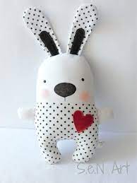 Black White Teddy Bear Or Bunny Soft Toy Pdf Sewing Pattern Etsy Bunny Soft Toy Soft Toy Patterns Diy Teddy Bear
