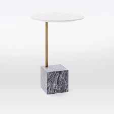 Cube C Side Table White Gray Marble White Side Tables Side Table Marble Side Tables