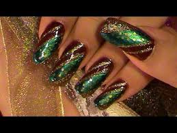 About 0% of these are paint brushes. Easy Green Gold Burgundy Nail Art Design Tutorial Youtube