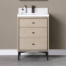 This vanity is made with a solid birch wood base, and has a carrara marble surface with a rectangular undermount sink. Bravo 24 Vanity Fairmont Designs Fairmont Designs